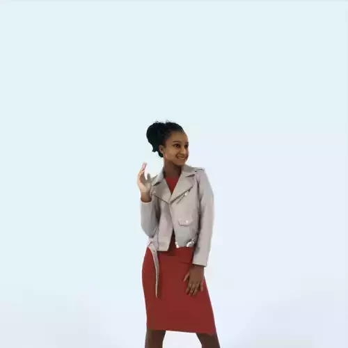 May 12I waving Casual Black African American Woman