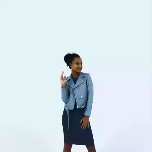 May 12G waving Casual Black African American Woman