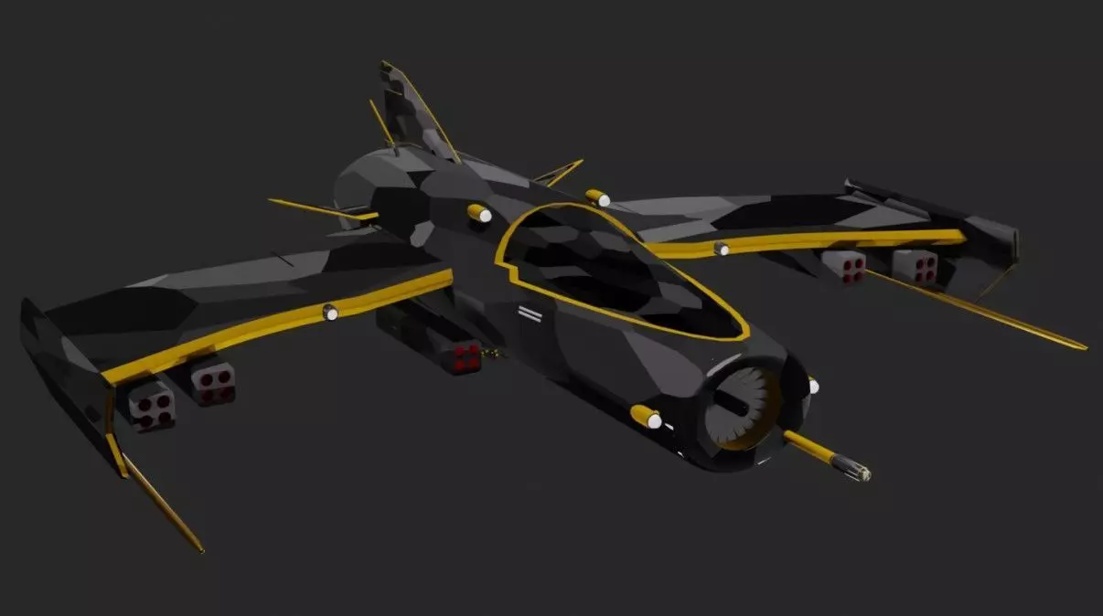 Battle starship 3D model_0