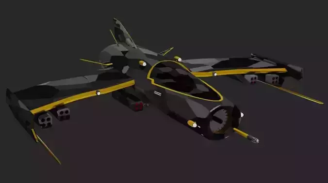 Battle starship 3D model