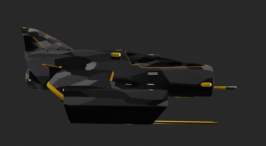 Battle starship 3D model_1