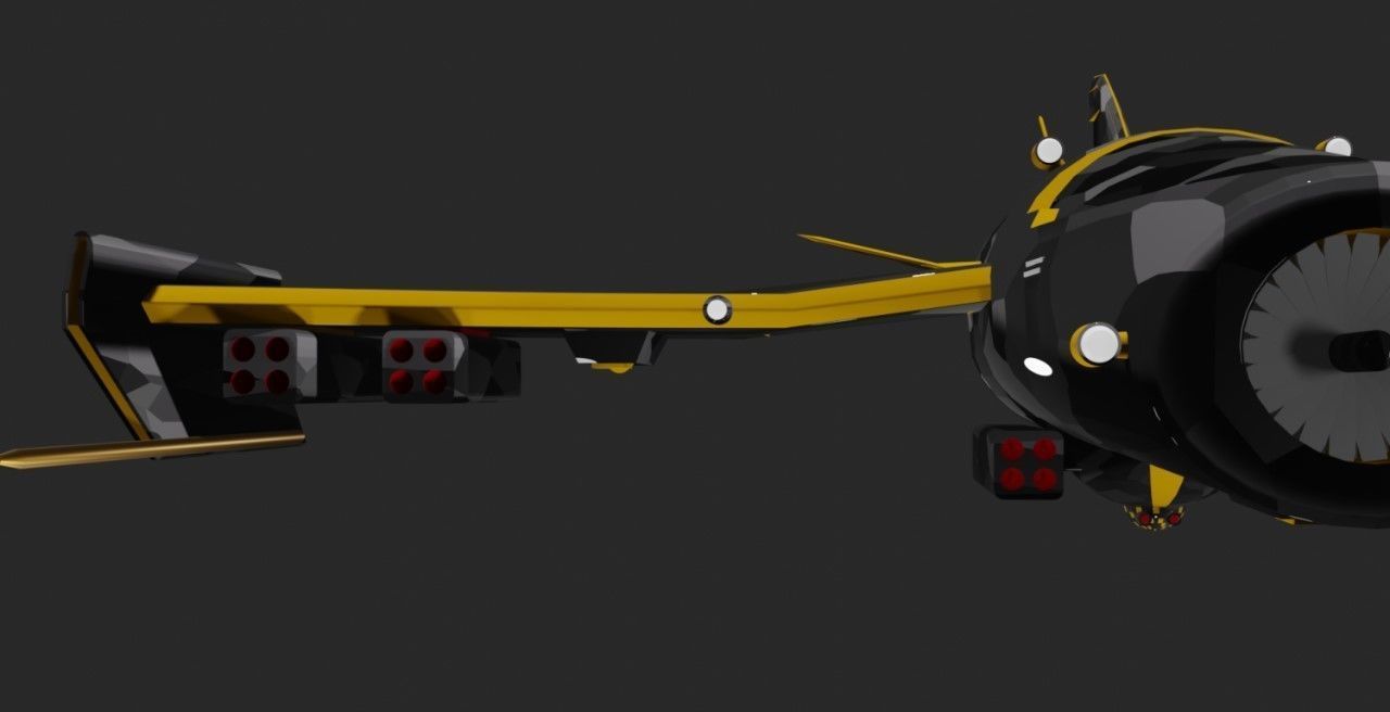 Battle starship 3D model_4