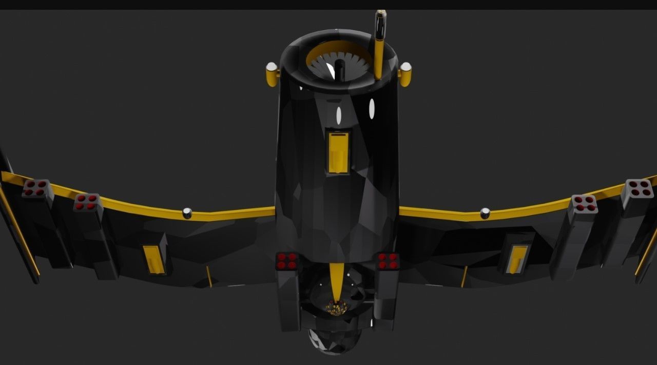 Battle starship 3D model_3