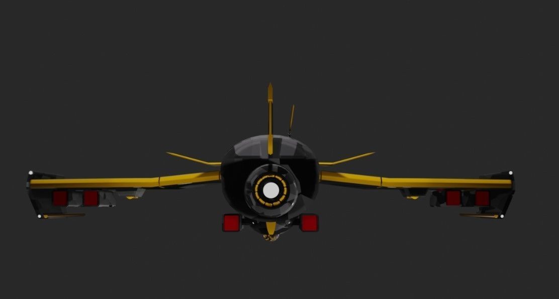 Battle starship 3D model_2