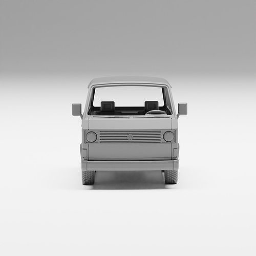 VW T3 - H0 scale van model kit 3D print model 5