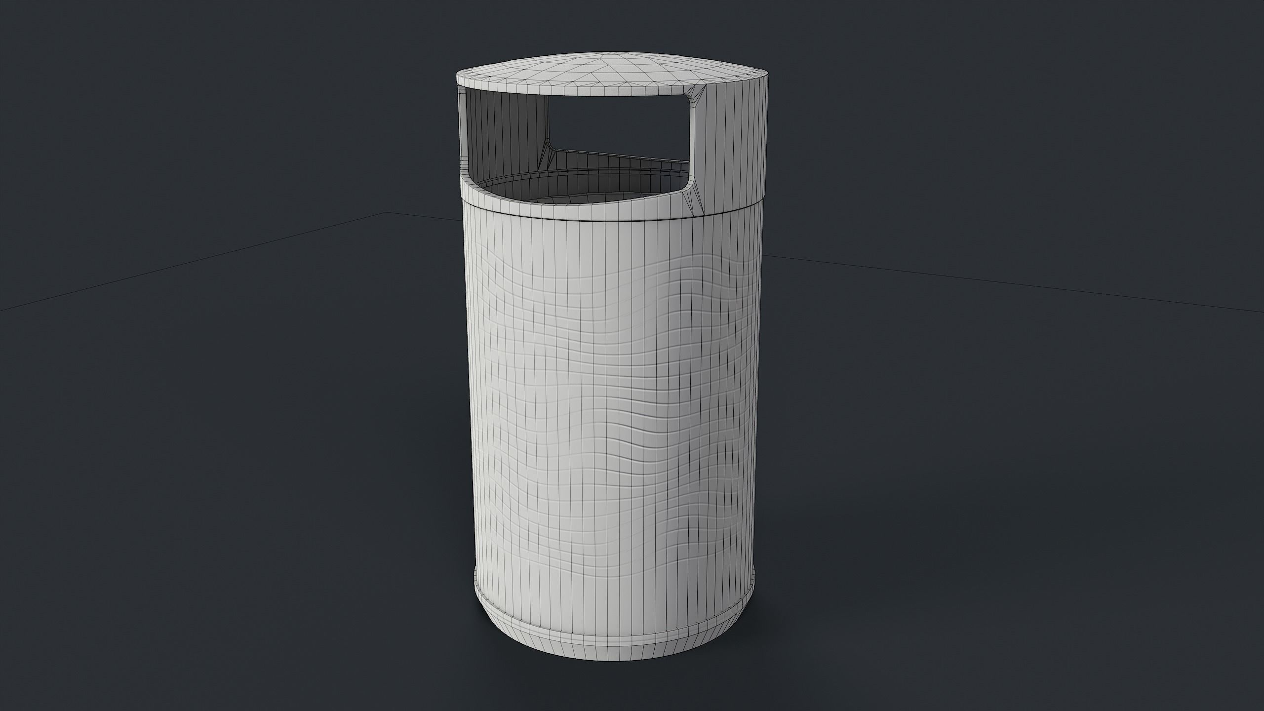Street Trash Can 26 PBR Game Ready Low-poly 3D model_17