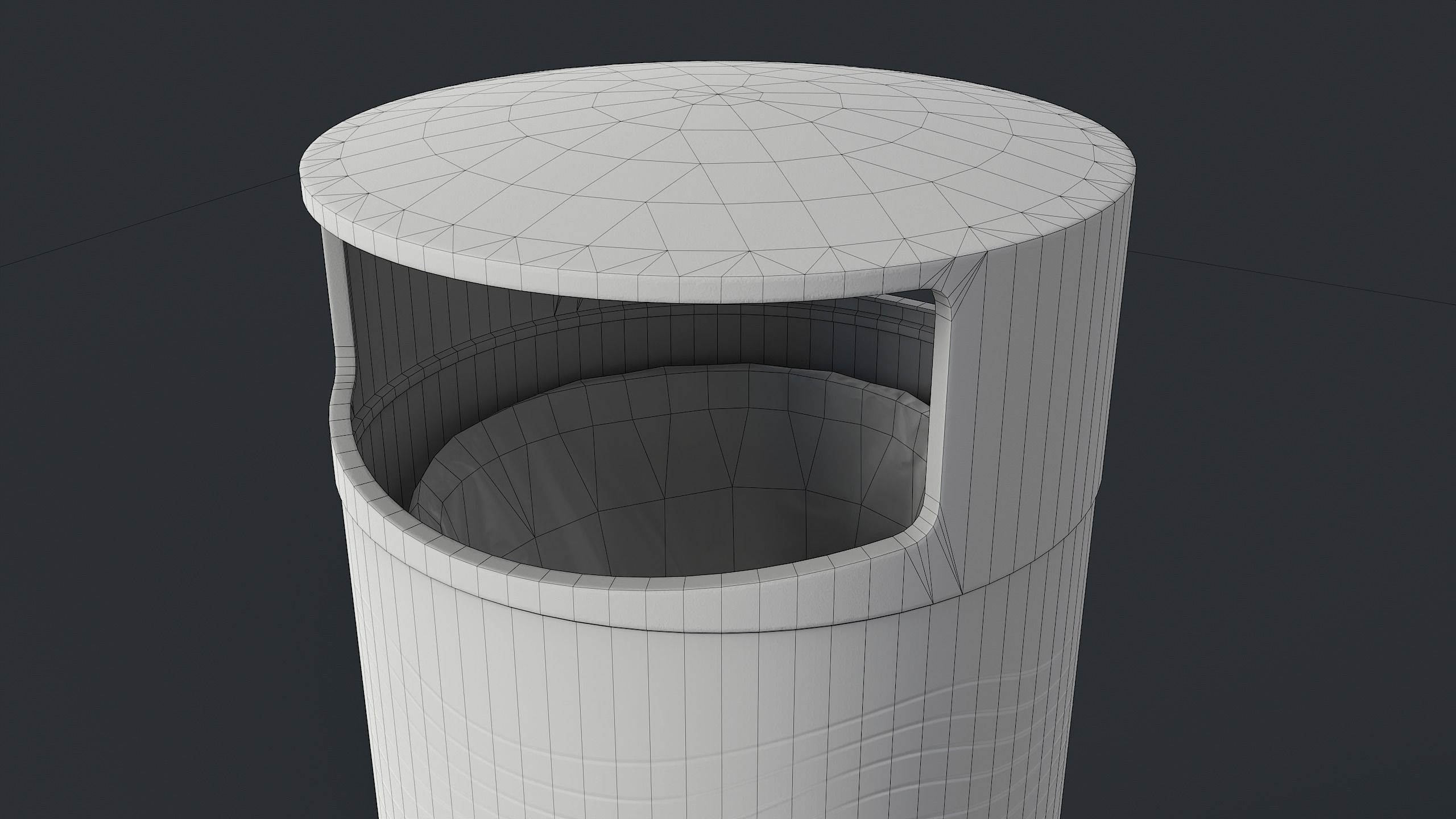 Street Trash Can 26 PBR Game Ready Low-poly 3D model_18