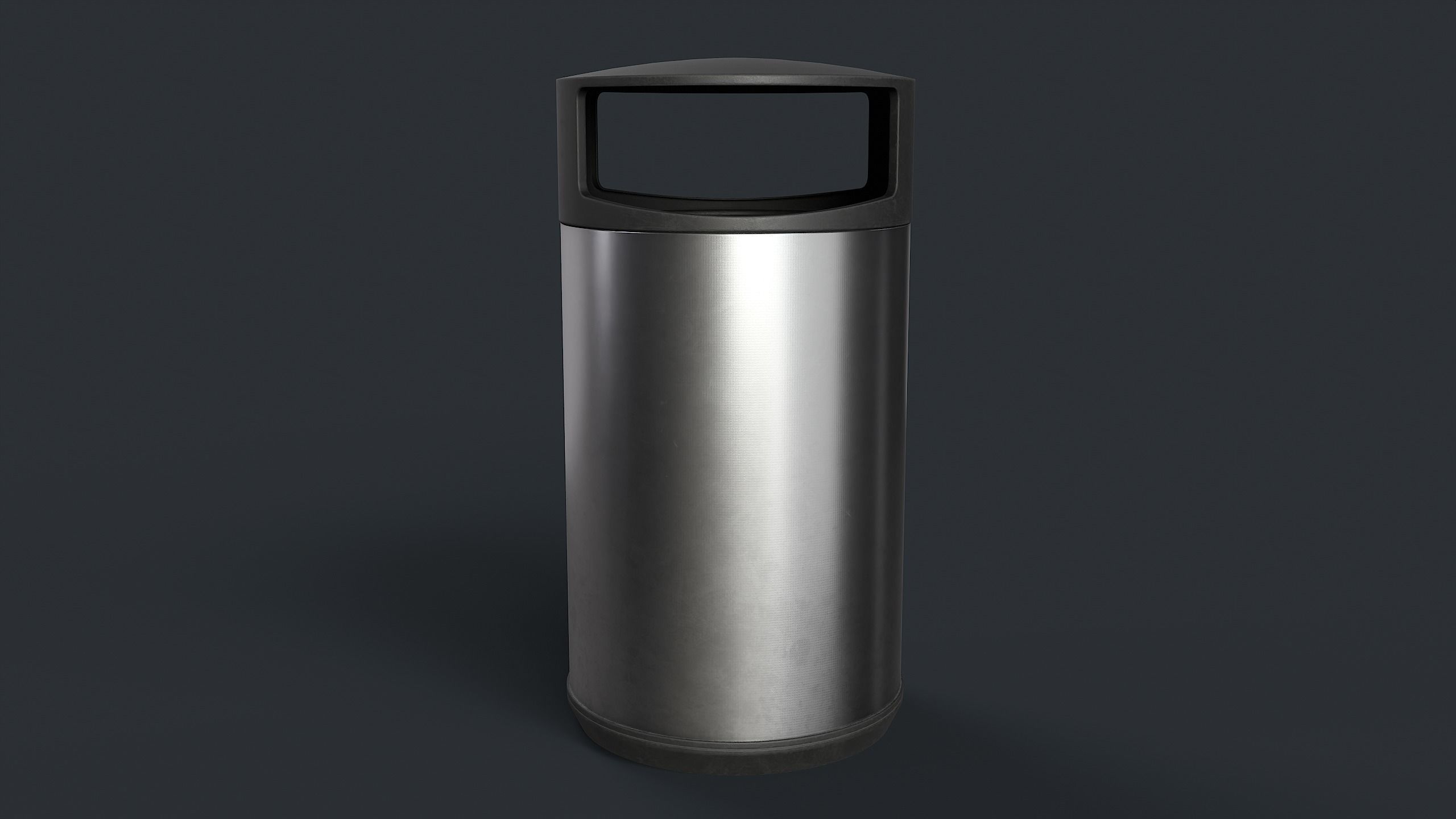 Street Trash Can 26 PBR Game Ready Low-poly 3D model_14