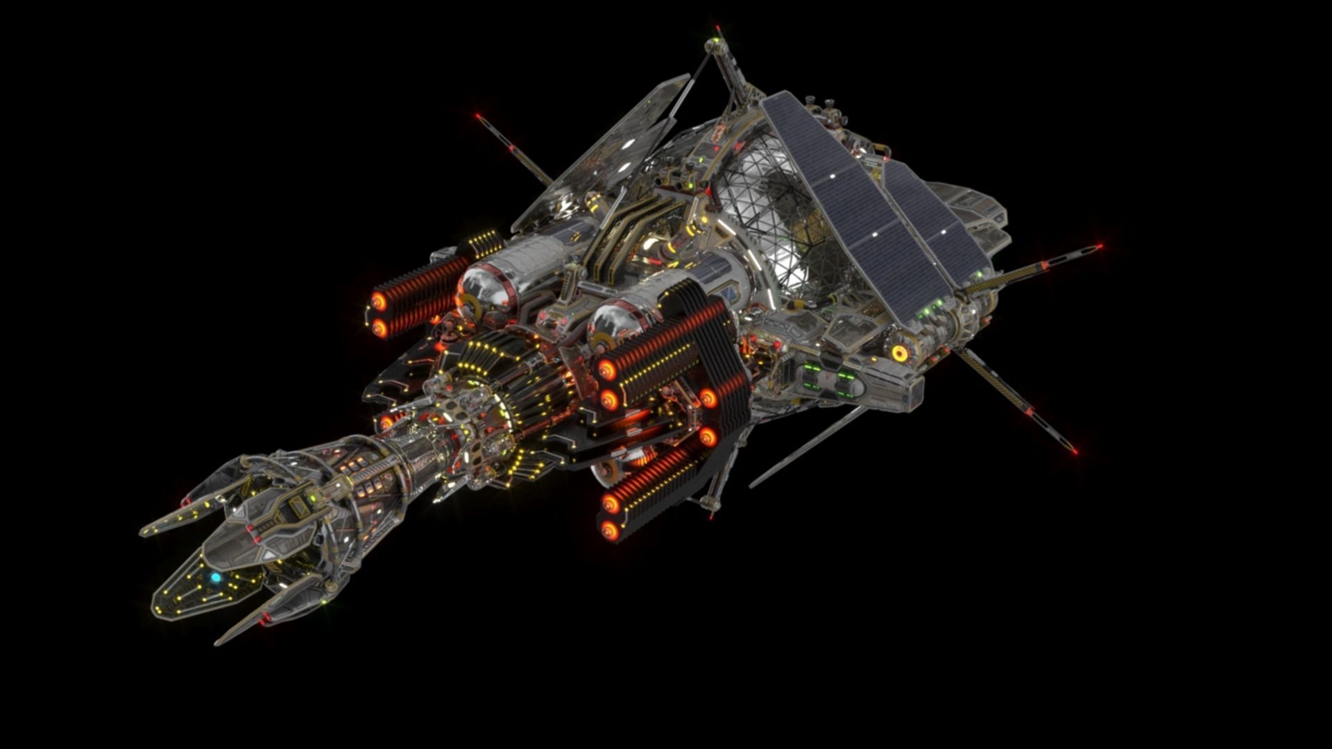 Civilian DROMEDARY Fission Drive Section 3D model_13