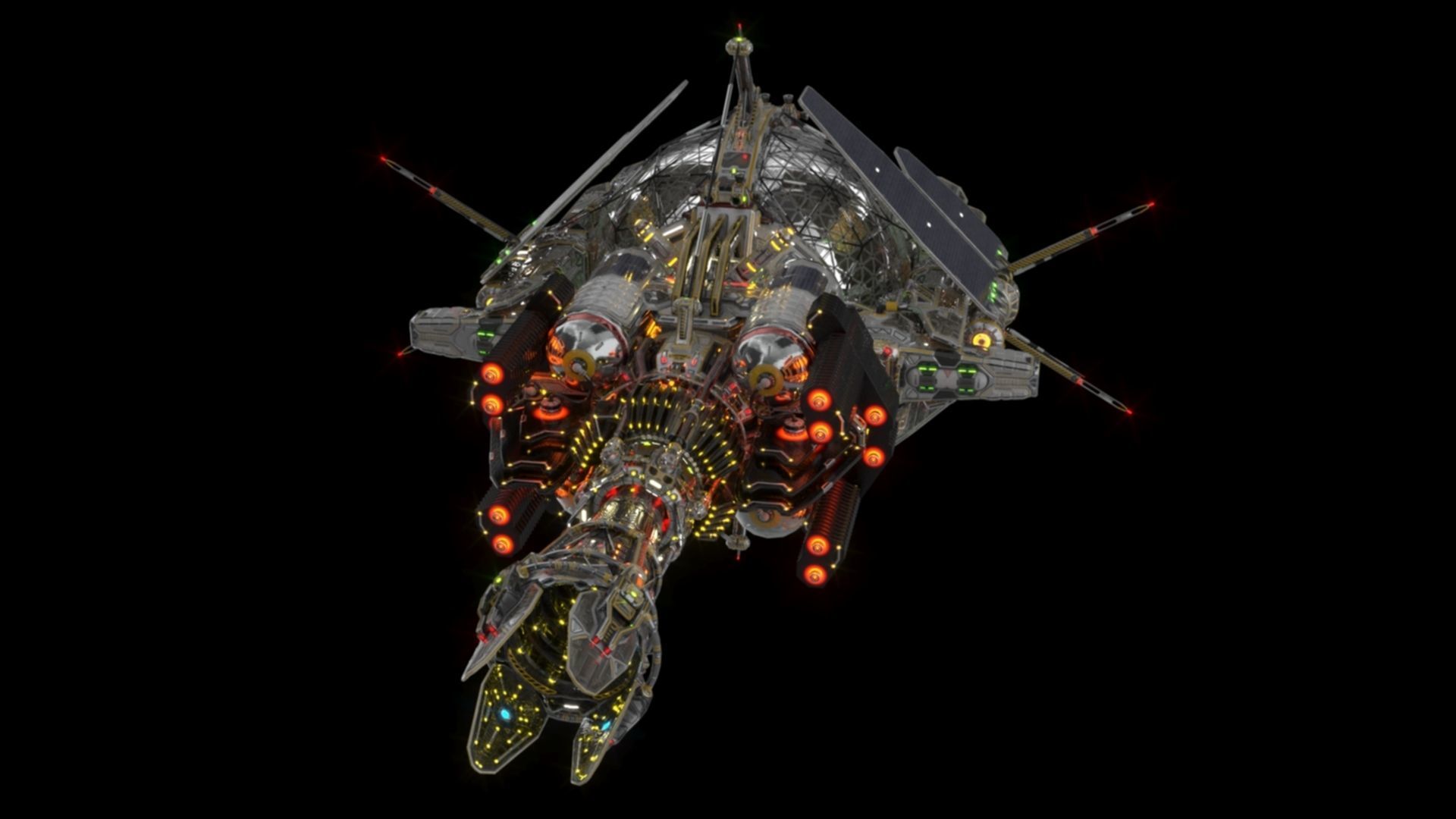 Civilian DROMEDARY Fission Drive Section 3D model_14