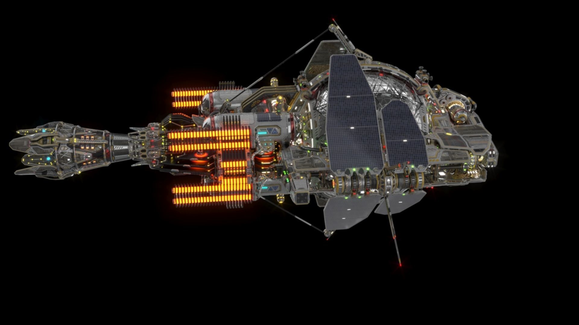 Civilian DROMEDARY Fission Drive Section 3D model_11