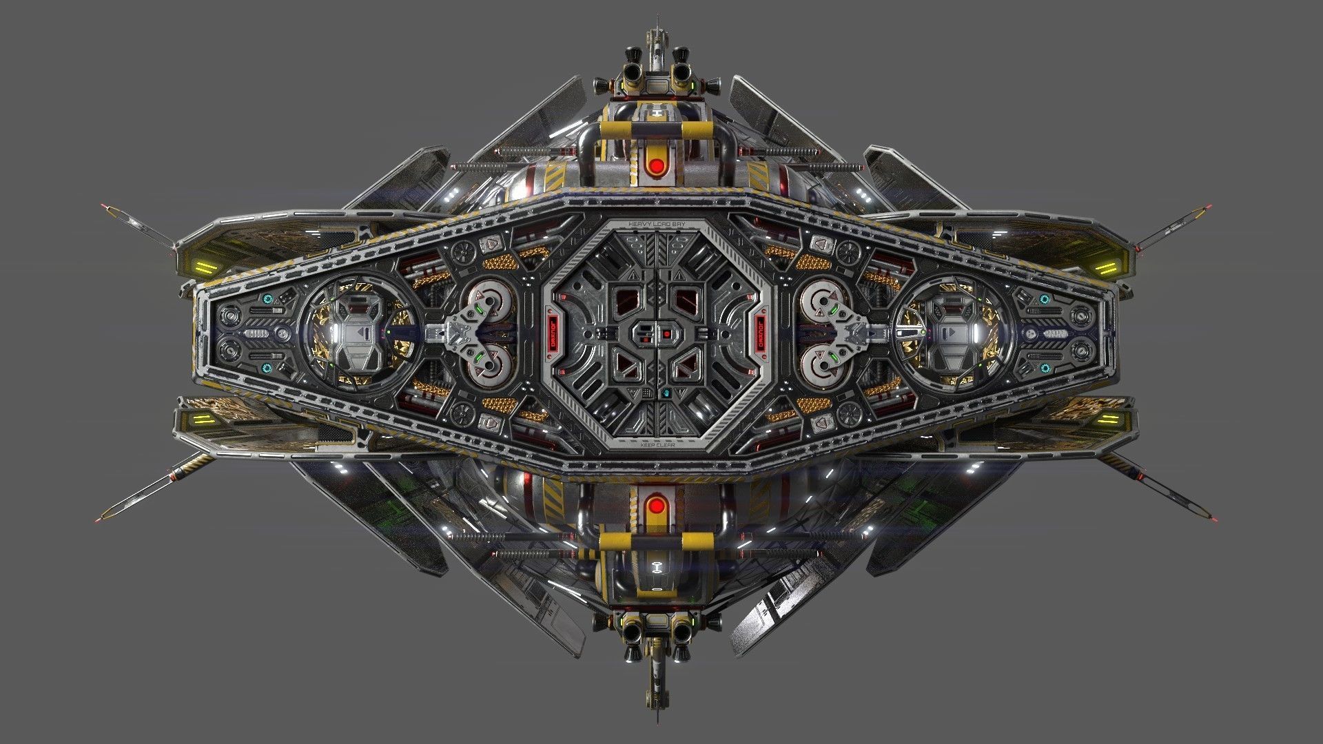 Civilian DROMEDARY Fission Drive Section 3D model_7