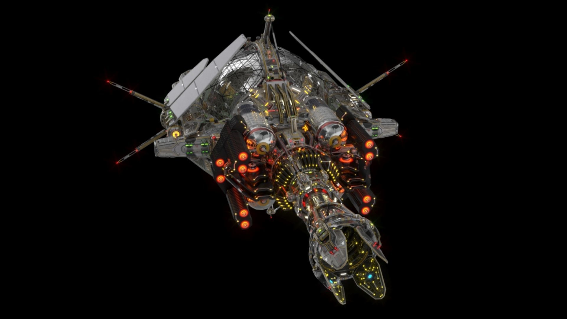 Civilian DROMEDARY Fission Drive Section 3D model_15