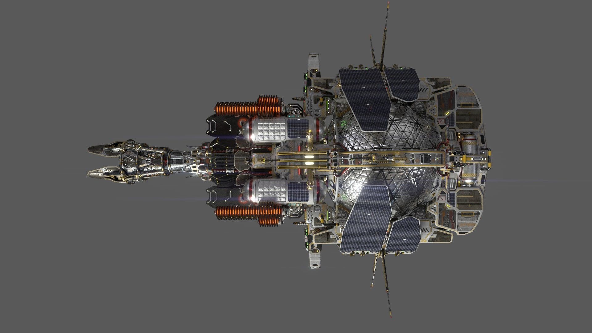 Civilian DROMEDARY Fission Drive Section 3D model_5