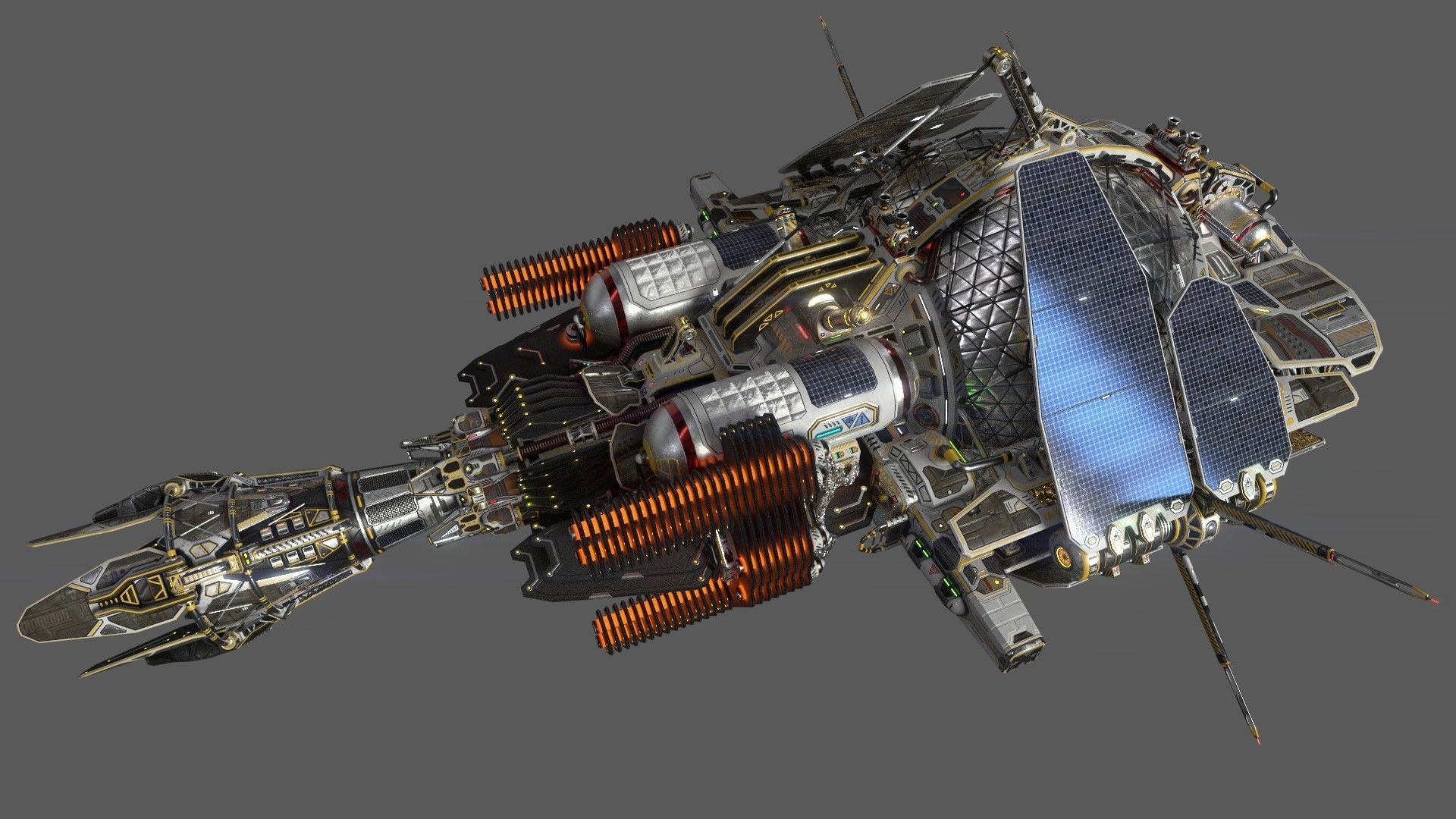 Civilian DROMEDARY Fission Drive Section 3D model_4