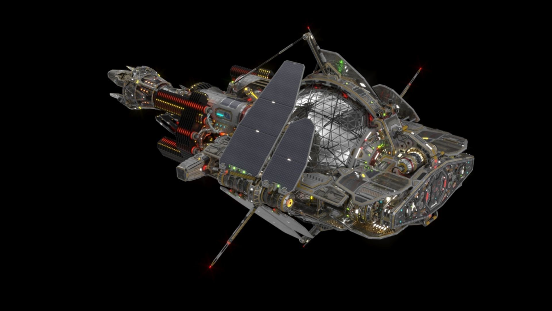 Civilian DROMEDARY Fission Drive Section 3D model_9