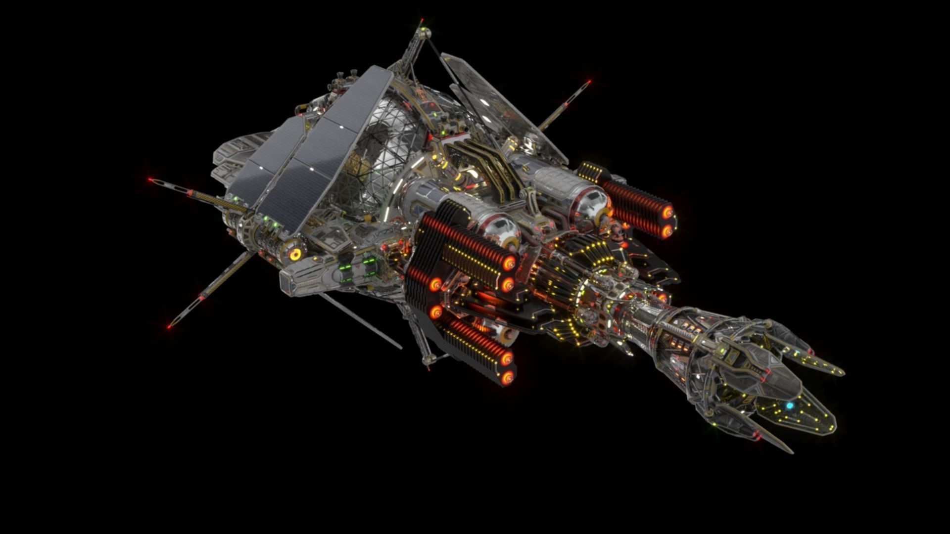 Civilian DROMEDARY Fission Drive Section 3D model_16