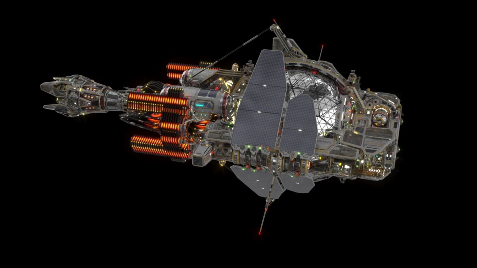 Civilian DROMEDARY Fission Drive Section 3D model_10