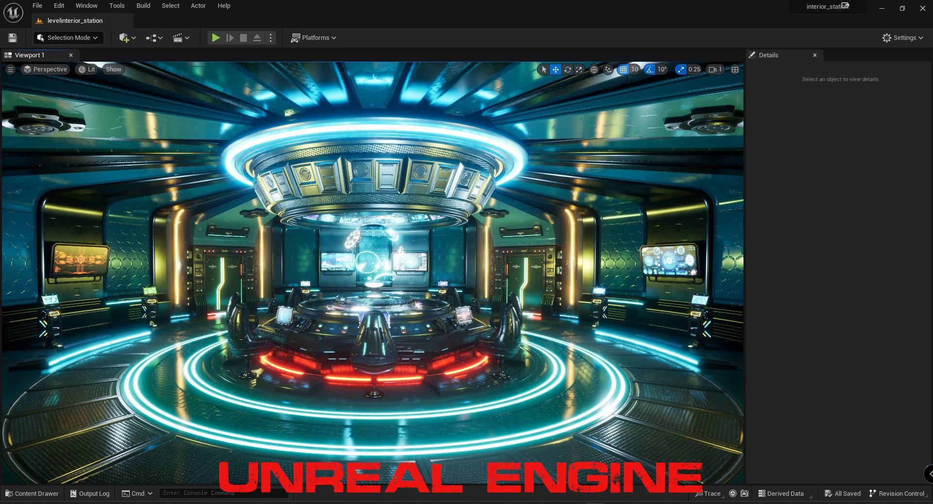 Sci Fi Interior Station 3D model_11