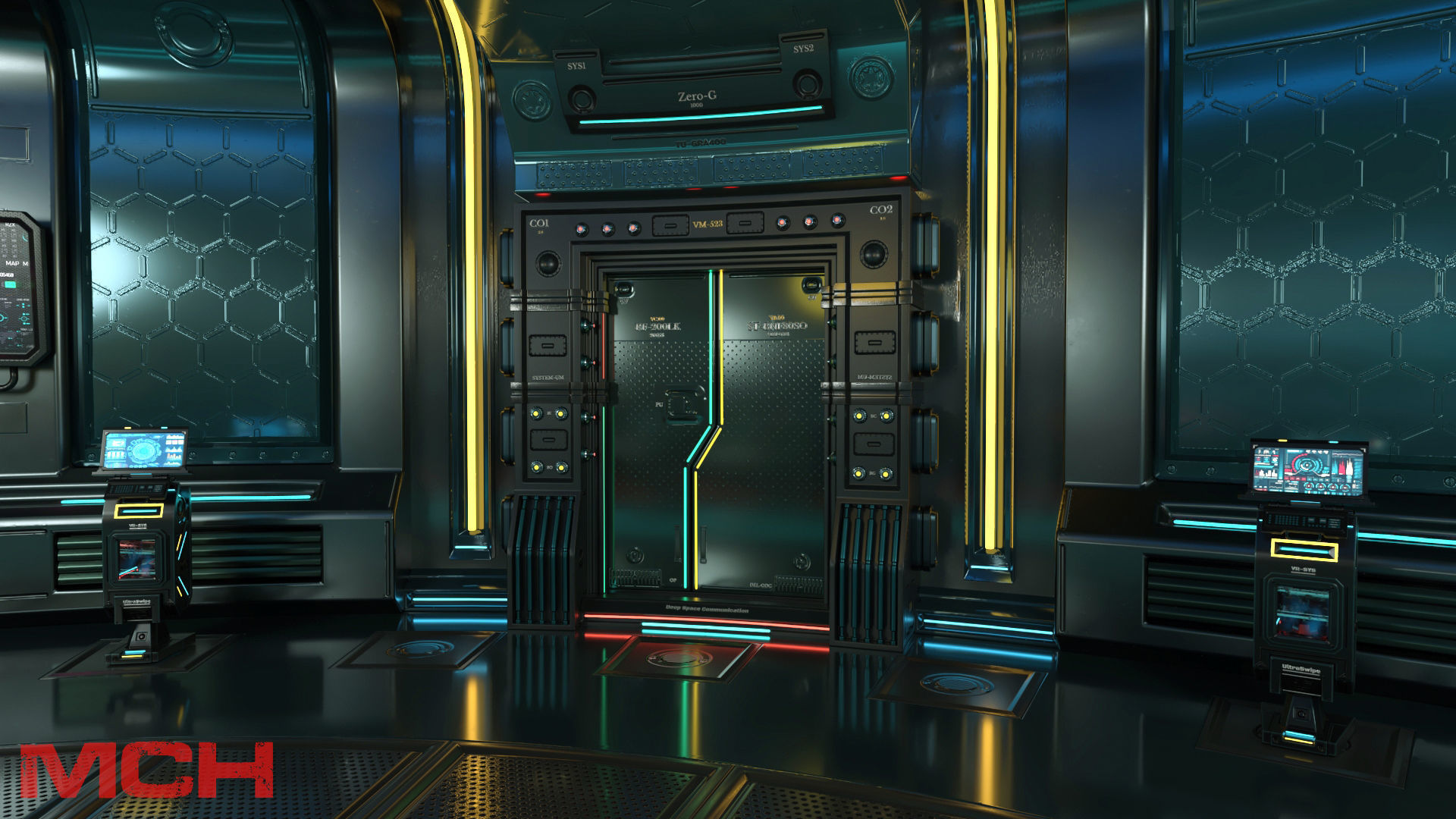 Sci Fi Interior Station 3D model_6