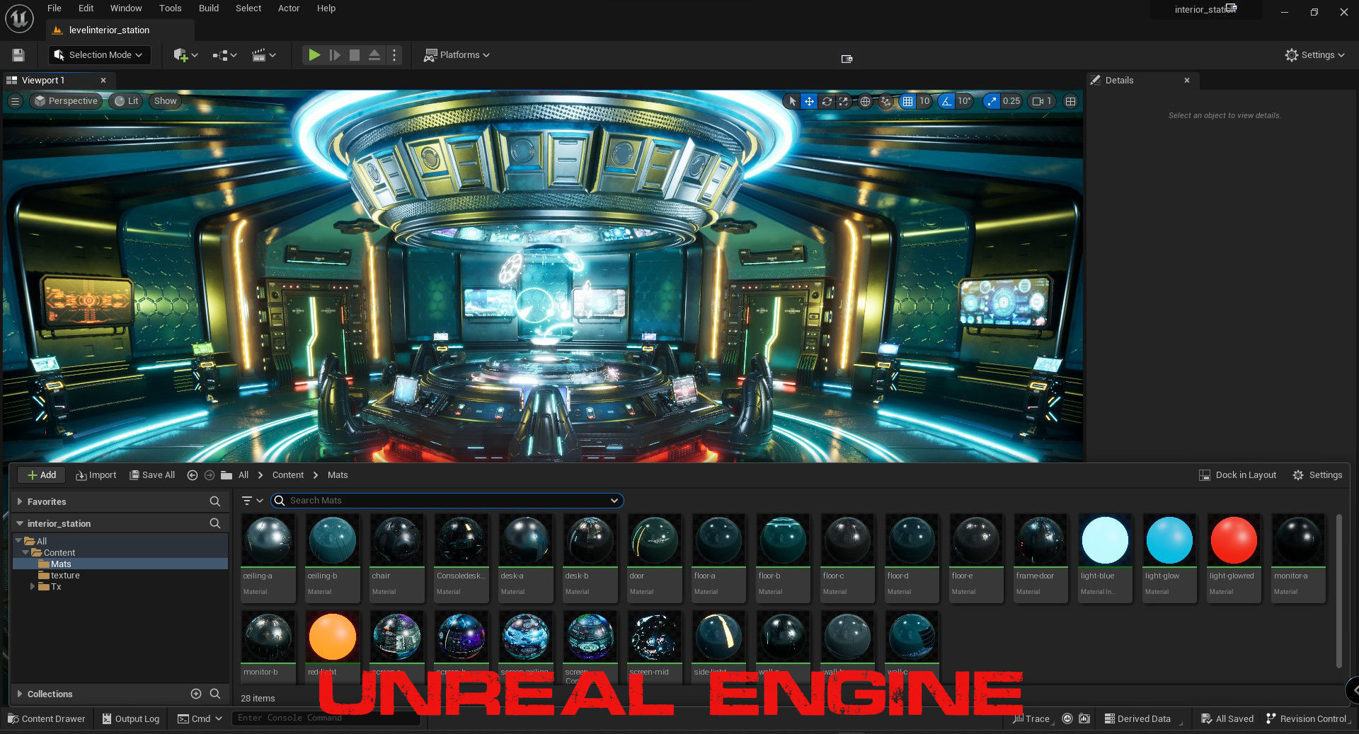 Sci Fi Interior Station 3D model_10