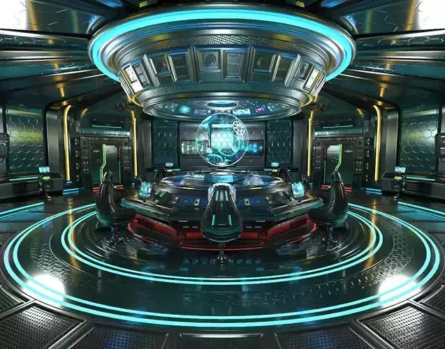 Sci Fi Interior Station 3D model