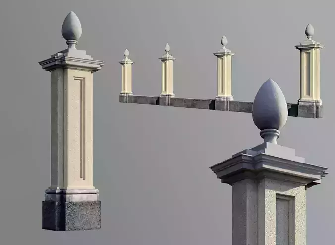 classic fence PIERS FOR GATES