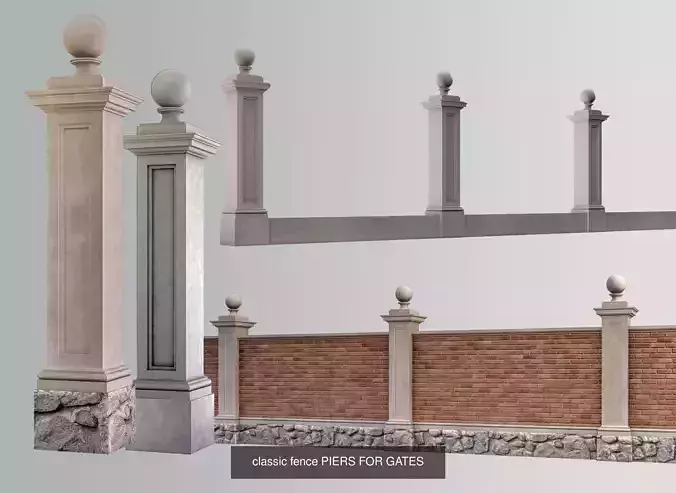 classic fence PIERS FOR GATES