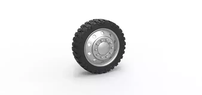 10 Hole front semi wheel for pickup Scale 1 to 25