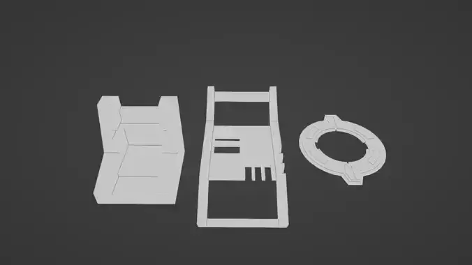 Basic hard surface Low-poly 3D model