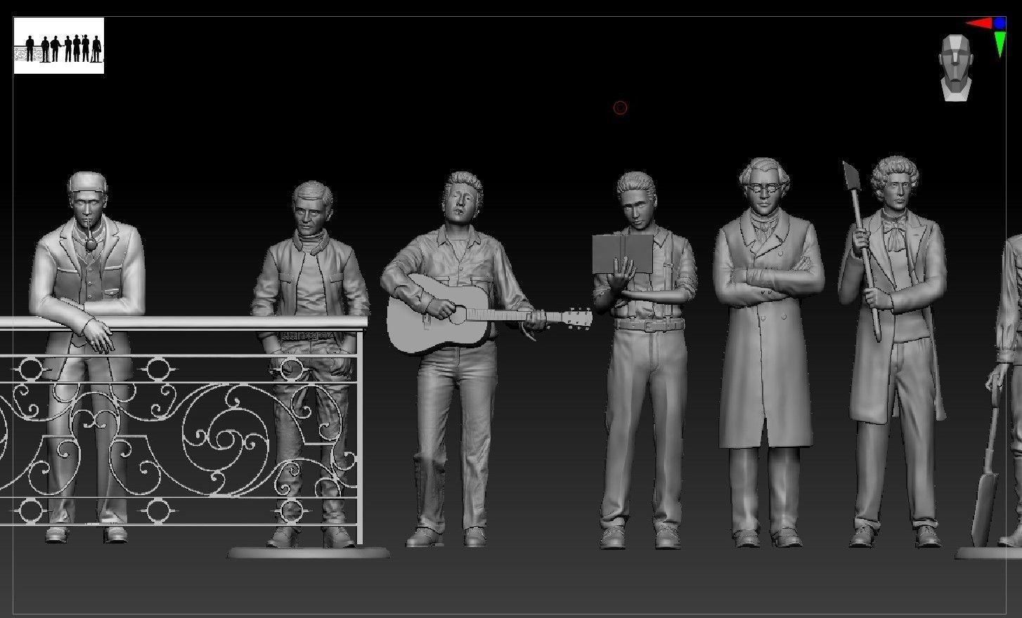 English American poet Dylan Thomas 3D print model_8