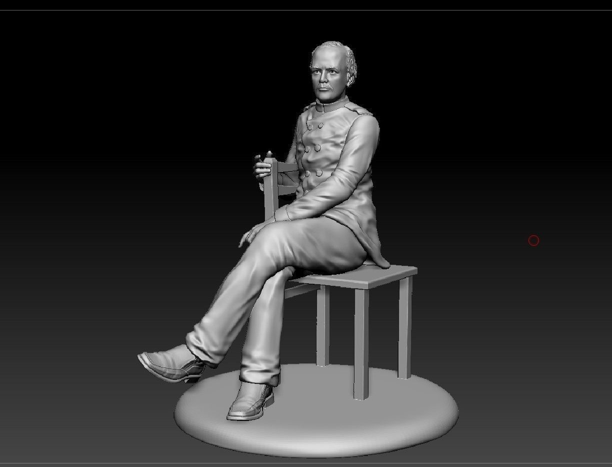 Russian writer poet Fyodor Dostoevsky 3D print model_1