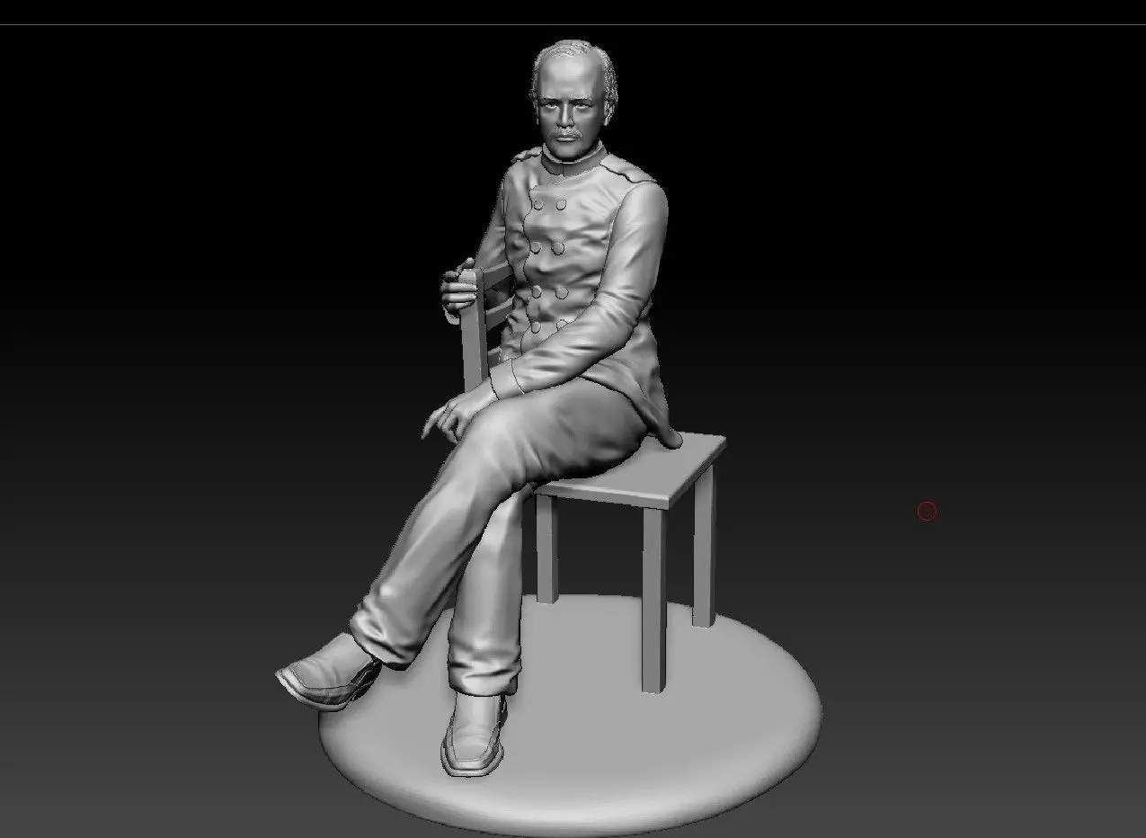 Russian writer poet Fyodor Dostoevsky 3D print model_0