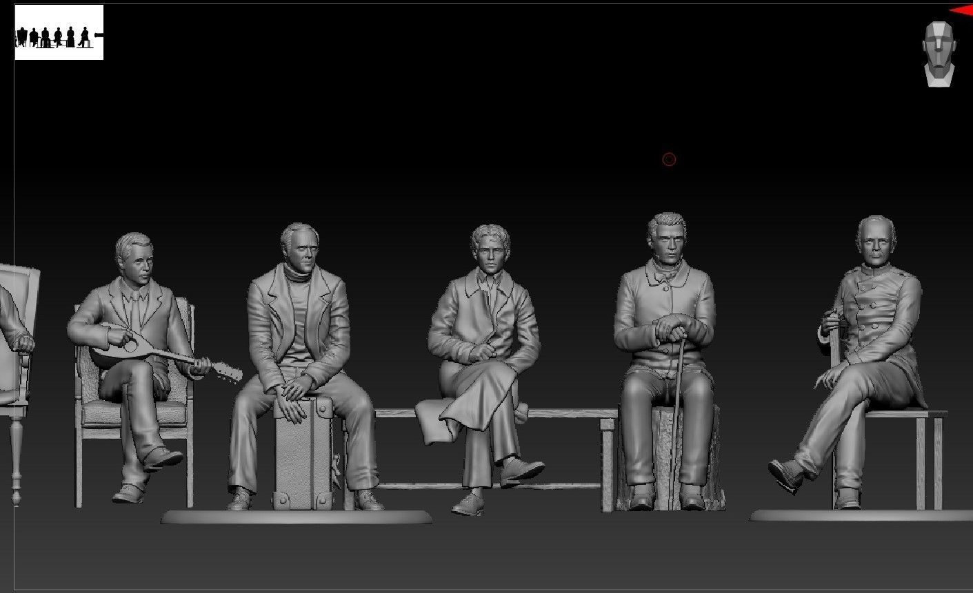 Russian writer poet Fyodor Dostoevsky 3D print model_8