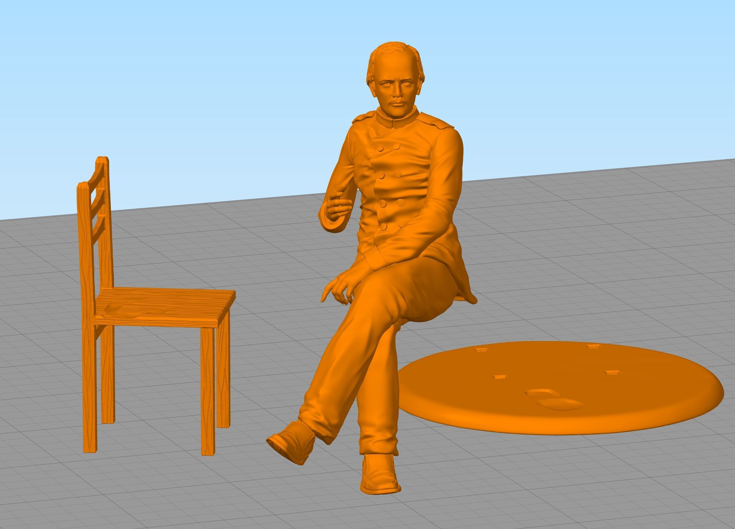 Russian writer poet Fyodor Dostoevsky 3D print model_4