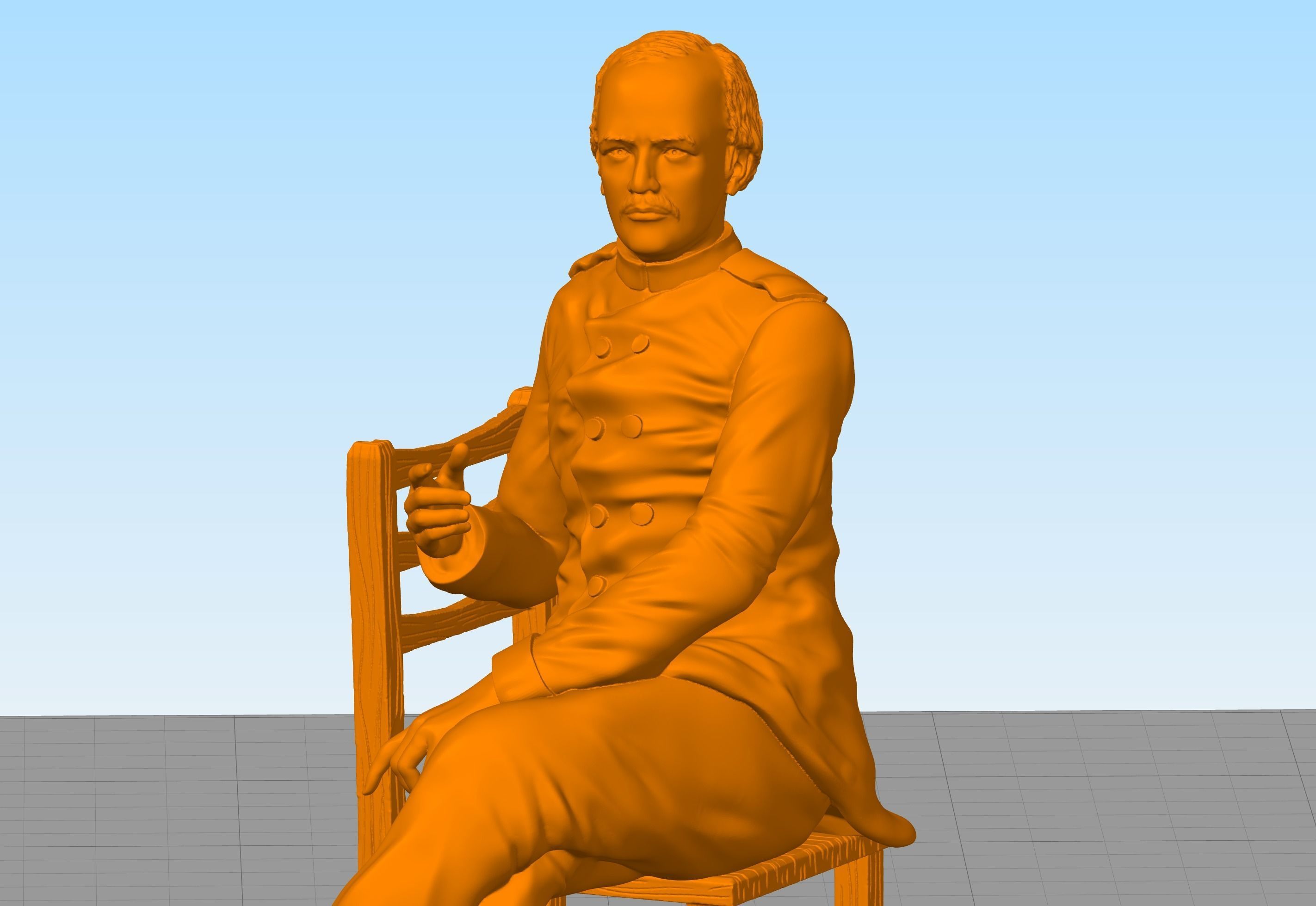 Russian writer poet Fyodor Dostoevsky 3D print model_7