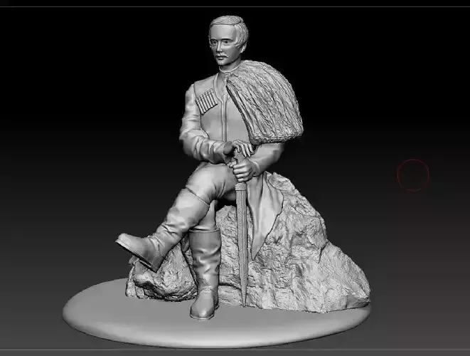 Russian writer poet Mikhail Lermontov 3D print model