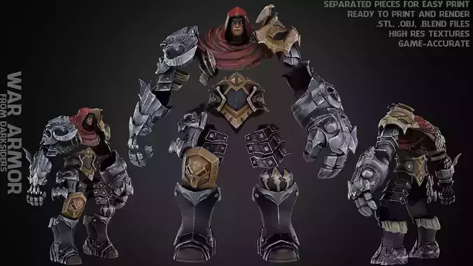 Darksiders War Armor for Cosplay 3D print model
