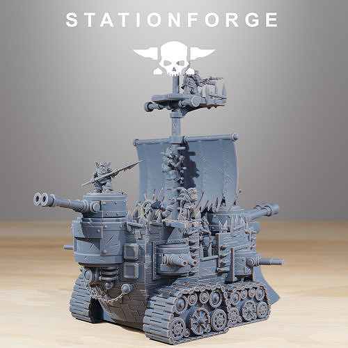 Gobs Short Pearl Battle Ship 3D print model 3