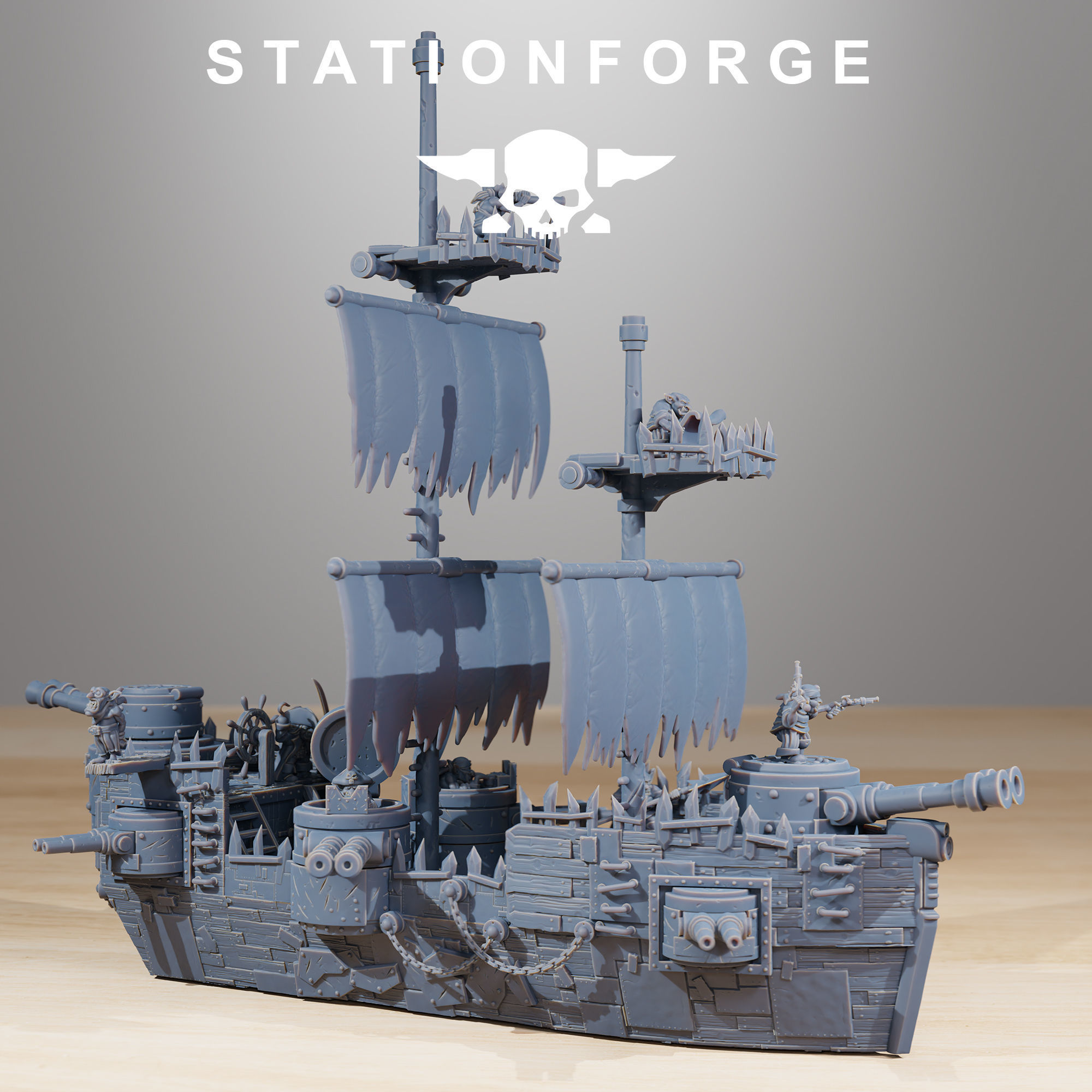 Gobs Pearl Battle Ship 3D print model_1