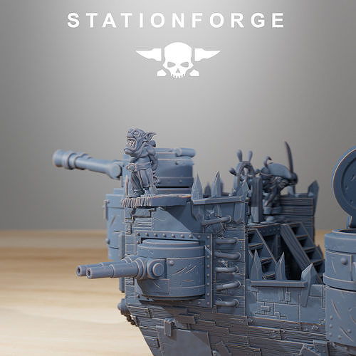 Gobs Pearl Battle Ship 3D print model 5