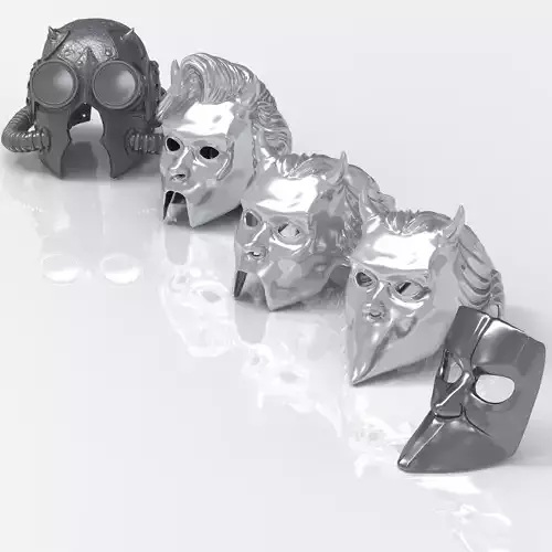 Collection of masks from the band GHOST BC 3D print model
