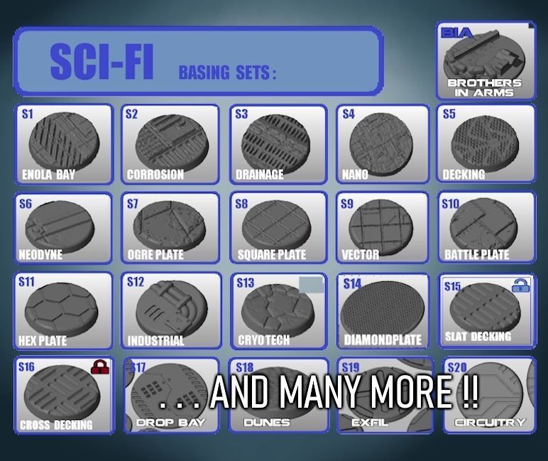 S4 - NANO 20-120mm Round Bases 3D print model_11