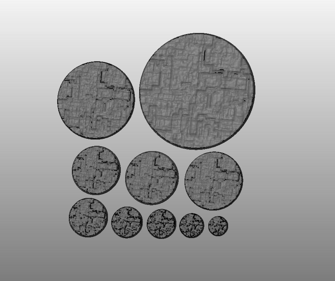 S4 - NANO 20-120mm Round Bases 3D print model_2