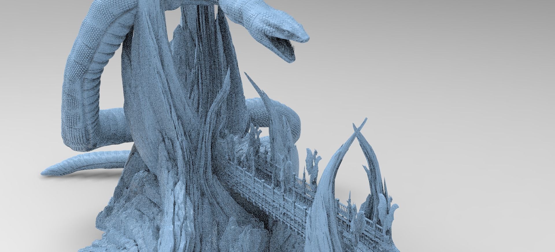 Asgardian serpent Mountain 1  3D model_1