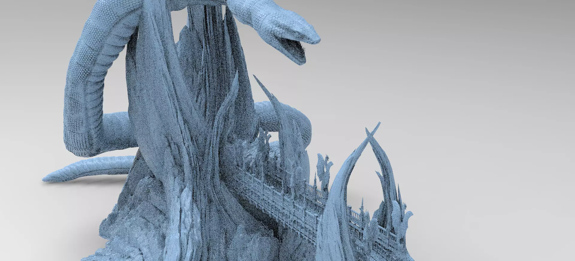 Asgardian serpent Mountain 1  3D model_0