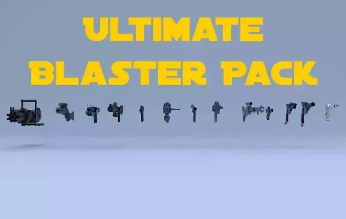 Iconic Blaster Asset Pack-High Quality-RIGGED