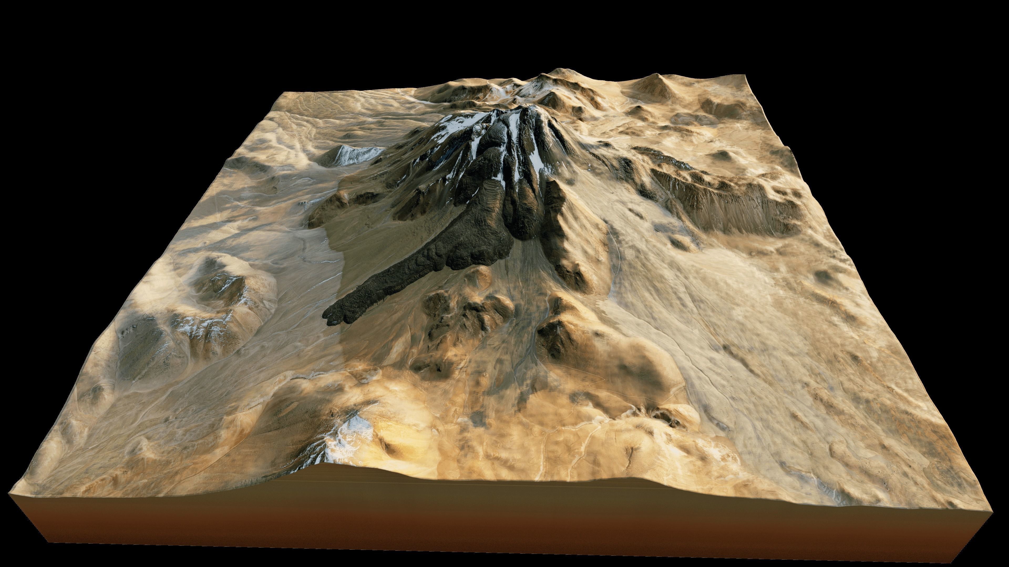 llullaillaco volcano 3d model terrain 3D model_2