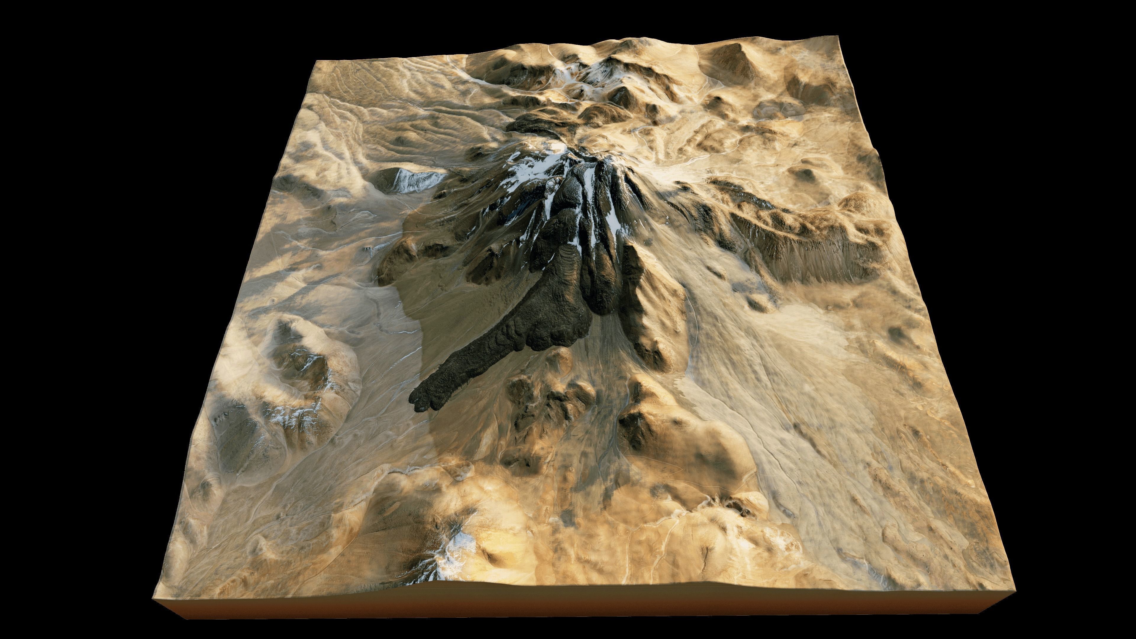 llullaillaco volcano 3d model terrain 3D model_1