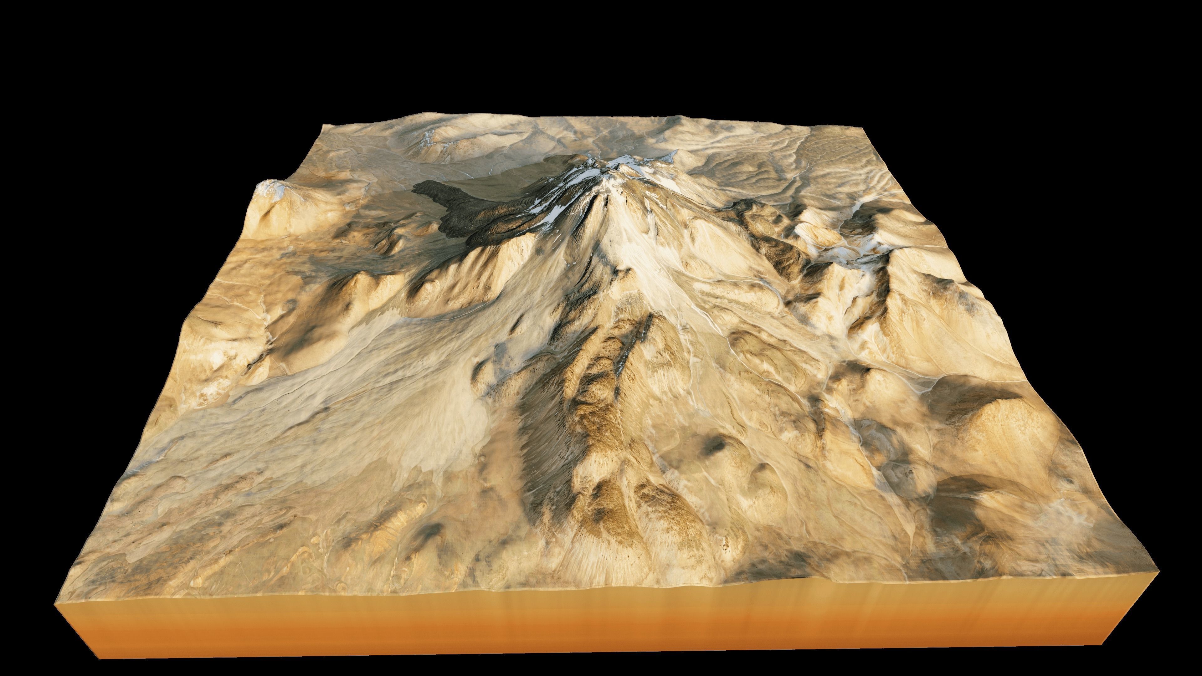 llullaillaco volcano 3d model terrain 3D model_4